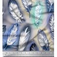 thumbnail image 1 of Soimoi Velvet Fabric Leaves & Feather Decor Fabric Printed Yard 58 Inch Wide, 1 of 3