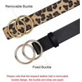 thumbnail image 3 of Femmes Ceinture en Cuir Mode Double O-Ring Doux Faux Cuir Ceintures pour Robe Jeans, 3 of 7
