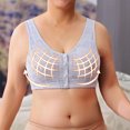 thumbnail image 2 of Timegard Wireless Bras for Women Plus Size Breathable Comfort Front Closure Button Bras with Support, 2 of 7