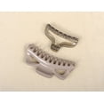thumbnail image 2 of Scunci Savvy Value 2 pk Large Mixed Claw Clips, Clear Cut Out and Blush Pink, All Hair Types, 2 of 6