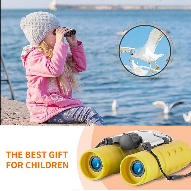 HOARBOEG Outdoor Compact Portable Mini High-definition Telescope for Kids Fits Bird Watching Travel, Yellow