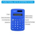 thumbnail image 3 of Unique Bargains 8 Digit Pocket Size Mini Calculator Dual Power Handheld Calculator Blue 2 Pack, 3 of 6