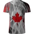 thumbnail image 3 of TIMIFIS Hauts d'Été pour Femmes - Chemises à Manches Courtes pour Femmes - T-Shirts Décontractés à Col Rond Imprimés Feuille d'Érable du Canada, 3 of 3