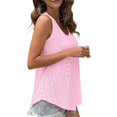 thumbnail image 4 of Timegard Camisoles pour Femmes à Oeillets, Encolure Dégagée, Confortables, Sans Manches, d'Été, Chic Décontracté, Chemises Amples, Hauts, 4 of 5