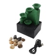 thumbnail image 2 of Decorative Tabletop Fountain with Circulating Water, LED Light, USB Powered Tabletop Water Fountain, Small Relaxation Waterfall Feature for Living Room, Office, 2 of 7