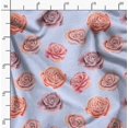 thumbnail image 2 of Soimoi Blue Rayon Fabric Rose Floral Print Fabric by the Yard 56 Inch Wide, 2 of 6