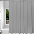 thumbnail image 4 of Maplenight Solid Color Shower Curtain Liner 79 x 71 Inch Waterproof Fabric Bathroom Curtain With Hooks Simple Modern Design For Tub Toilet Closet Polyester Washable Extra Long Gray, 4 of 6