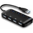 thumbnail image 1 of 4 Port Usb 3.0 Hub, Active Usb Hub Distributor, Data Hub 5gbps With Individual Power Switches And Leds, 1 of 7