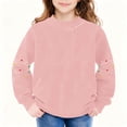thumbnail image 4 of Cowsor Chandail à Col Rond Surdimensionné Style Varsity pour Femmes à Manches Longues, Décontracté, Mode, Haut à Enfiler, Tenues d'Automne, 4 of 5