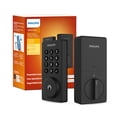 thumbnail image 1 of Philips 4200 Series WIFI Smart Deadbolt - Pushbutton PIN + Key - Black, 1 of 5