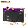 thumbnail image 3 of AKDSteel Commode Moderne à 8 Tiroirs avec Lumières DEL et Station de Recharge – Grand Coffre de Rangement pour Chambre, Salon, Entrée, 49 Pouces de Large, 3 of 8