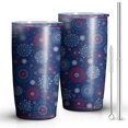 thumbnail image 1 of Gobelet Isolé 20oz, Gobelet de Voyage avec Couvercle, Porte-Gobelet Tasse de Voyage Amicale, Contenant Isotherme en Acier Inoxydable, Gobelet 20 Oz, Tasse à Café Réutilisable Isolée avec Couvercle (Jour de l'Indépendance), 1 of 6