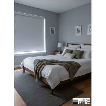 Cordless Blackout Blinds for Bedroom - Simply White : 65" X 84" Height (can roll down to 84" Lenght and and stop at your desired height)