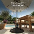 thumbnail image 5 of Four Seasons Courtyard Palermo Base de Parasol Ronde en Fonte de 19”, Gris, 5 of 5