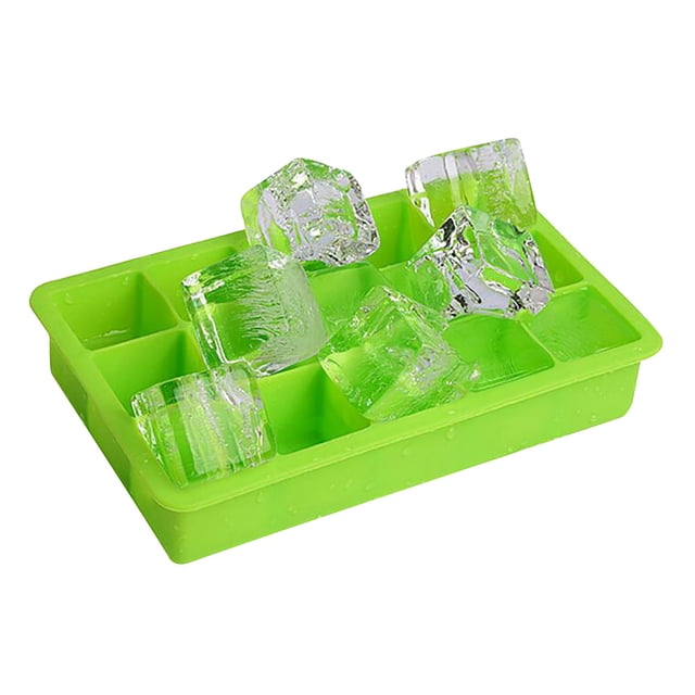 Pompotops Silicone Ice Maker 15-Cube Ice Tray Ice Storage Container Tray With Lid Clearance