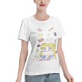 thumbnail image 2 of T-Shirt Basique à Manches Courtes pour Femmes Sailor Moon Lièvre Lunaire, 2 of 6