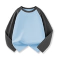 thumbnail image 2 of MIASHUI Chandails de Sport à Manches Longues pour Filles et Garçons, Couche de Base en Coton Extensible, Bleu Pâle, 7-8 Ans, 2 of 3