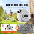 thumbnail image 2 of VEVOR Retractable Wall-Mounted 100' x 1/2 inch Hose Reel, 180° Swivel Bracket, 9-Pattern Nozzle, Automatic Rewind, (1 Count), 2 of 9