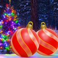 thumbnail image 2 of 60cm Inflatable Christmas Ball with Light Glow Giant Atmosphere Ball Home Garden, 2 of 7