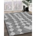 thumbnail image 3 of Ahgly Company Tapis de Zone Rond d'Intérieur Lavable à la Machine, Style Transitionnel, Gris Argenté, 4 Pieds Rond, 3 of 7