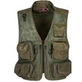 thumbnail image 1 of LUXUR Veste Cargo Homme avec Multiples Poches Pêche Escalade Gilets Utilitaires Vert Armée-Zip 3TG, 1 of 3