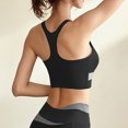 thumbnail image 3 of Yuyuzo Sports Bras for Women Wireless Full Coverage Colorblock Seamless Racerback Push up Workout Tank Tops, 3 of 3