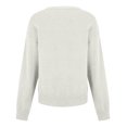 thumbnail image 4 of BLVB Chandails Chauds pour Femmes Col en V Classique Doux Chandail Confortable Ample Décontracté Manches Longues Automne Hiver, 4 of 5