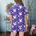 thumbnail image 3 of MIASHUI Ensemble de Pyjama 2 Pcs Unisexe de Pâques pour Garçons et Filles, Imprimé, Vêtements de Nuit, Violet, 8-9 Ans, 3 of 5