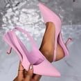 thumbnail image 2 of hopeusnice Liquidation Escarpins à Bride Arrière pour Femmes à Bout Pointu à Talon Kitten Chaussures Habillées à Talon Bas Confortables à Enfiler Mariage Fête Chaussures de Mariée Rose 43, 2 of 6