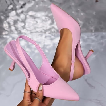 Drppepioner Women's Sandals Clearance! Women's Summer New Large Size Good with Satin High Heel Sandals Shallow Mouth Back Trip High Heel Shoes Black