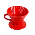 thumbnail image 3 of Ceramics Coffeepot Handmade Coffee Maker Creative Coffee Kettle Practical Coffee Filter Cup for Home Office (Red, 1-4 Cups), 3 of 8