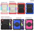 thumbnail image 3 of Pour IPad 10.2 7th 8th 9th 10th Gen Air 2 3 4 5 10.9 Mini 6 9.7 Pro 11 Étui pour Tablette Enfants Silicone PC Armure Support Antichoc Housse 02 Rouge IPad 10th Gen 10.9, 3 of 6