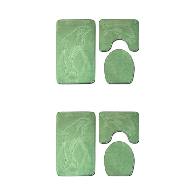 relayinert 3pack/lot Non-Slip And Absorbent Bathroom Mat Set Feet Dry And Fresh Anti-slip Polyester Non-Slip Chenille Bath Rug PJ210611-B003 2Set