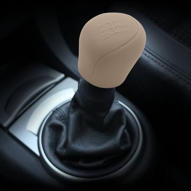 Dvkptbk Gear Shifter Knob Car Gear Shifter Knob Cover, Elastic Car Automatic Shifter Protector Cover, Universal Antl-Slip Auto Knob Gear Stick Protector Vehicle Accessories