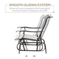 thumbnail image 4 of Outsunny Outdoor Glider Chair, Patio Glider with Steel Frame, Cream White, 4 of 10