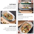 thumbnail image 4 of Ceramic Baking Dish Roasting Lasagna Pan Rectangular Dish Bakeware Handle Pan, 4 of 9