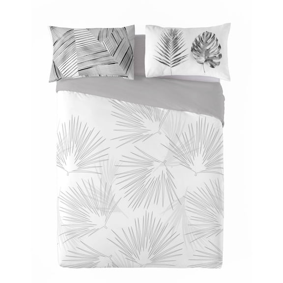 Gouchee Home Palema Leaf Print Cotton Duvet Cover Set
