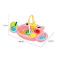 thumbnail image 3 of Kitchen Sink Toys with Runng Water for Role Play Birthday Pink, 3 of 8