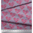 thumbnail image 2 of Soimoi Poly Georgette Fabric Bird & Heart Printed Fabric 1 Yard 42 Inch Wide, 2 of 3