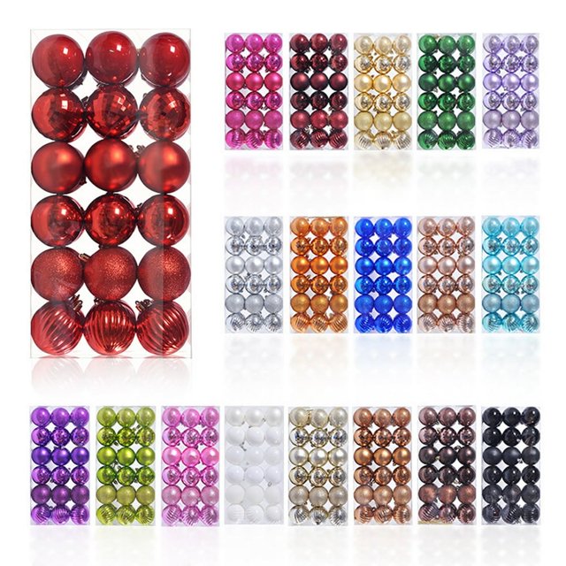 36 Pcs Christmas Tree Decorations Christmas Tree Ornaments Christmas Tree Pendant Christmas Ornaments Set Christmas Ball Ornaments Christmas Decorations for Tree 1.18inch