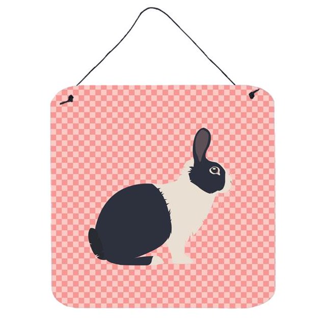 Carolines Treasures BB7958DS66 Dutch Rabbit Impressions Murales Ou de Porte à Carreaux Roses, 6 x 6 Po