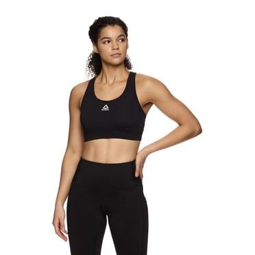 Reebok Soutien-gorge de sport Stronger pour femme avec panneau en maille et bonnets amovibles