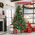 thumbnail image 3 of Patiojoy 7FT Artificial Christmas Tree Pre-lit Xmas Tree with 380 Warm White LED Lights 8 Lighting Modes 1130 PE & PVC Branch Tips, 3 of 10