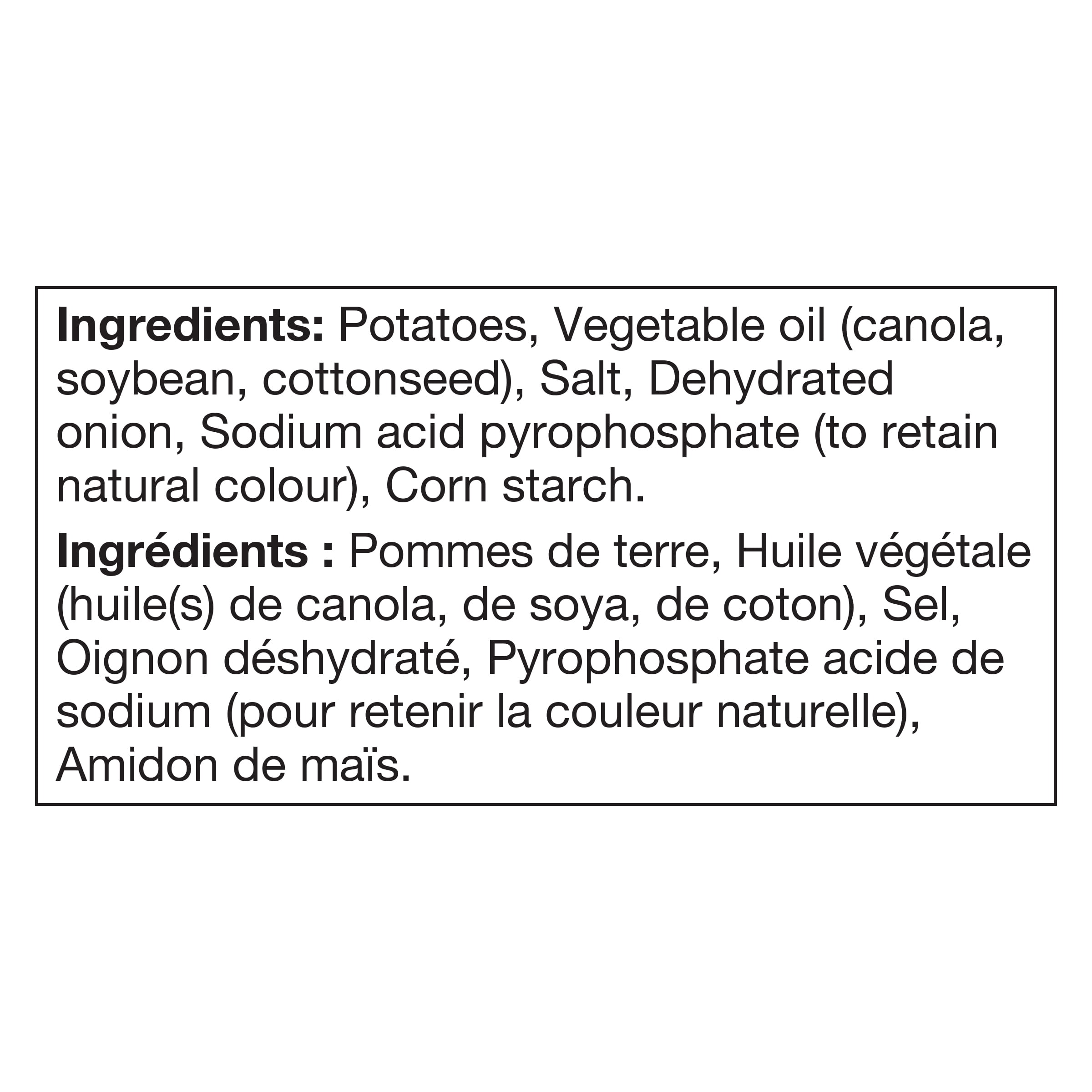 McCain® Tasti Taters®, Bouchées Croustillantes de Pommes de Terre Faites au Canada à Partir d'Ingrédients Canadiens et Importés 1.8kg