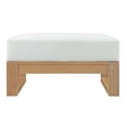 thumbnail image 4 of Modway Upland Ottomane de Patio Extérieure en Bois de Teck Massif, Naturel/blanc, 4 of 4