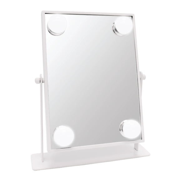 Danielle Creations Miroir de Maquillage Mince à DEL Éclairé pour Coiffeuse, Blanc
