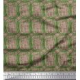 thumbnail image 1 of Soimoi Green Modal Satin Fabric Brush Stroke Abstract Decor Fabric Printed Yard 42 Inch Wide, 1 of 3