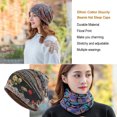 thumbnail image 4 of Maytalsory Bonnet Ethnique Style Hijab Imprimé Floral Coloré Turban Réglable Protection des Oreilles Accessoires de Style Bonnet Noir Floral 1Set, 4 of 6
