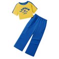 thumbnail image 1 of XDZJLR Ensemble 2 Pcs pour Fille, Sweat à Manches Courtes et Pantalon Cargo Bleu 11-12 Ans, 1 of 3