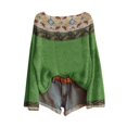 thumbnail image 1 of WTXUE Chandail Rétro Fair Isle Vintage à Imprimé Artistique pour Femme, Chemisiers Légers, Hauts Boho, Chandails Décontractés à Imprimé Léopard en Tricot, Chandail à Manches Longues à Col Rond, Hauts Bohémiens, Vert TTG, 1 of 3